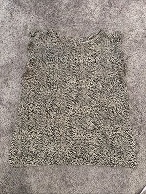 LOFT Beige and Black Leopard Print Sleeveless Tank